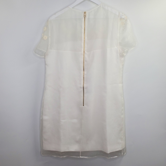 Ted Baker Findon Embellished Floral Silk Dress White Dainty NEW - Picture 4 of 8